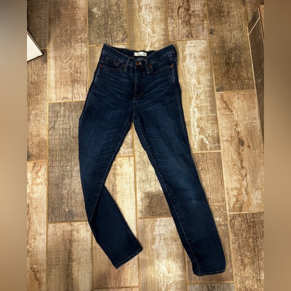 Madewell High Rise Skinny Blue Jeans - Picture 3 of 8